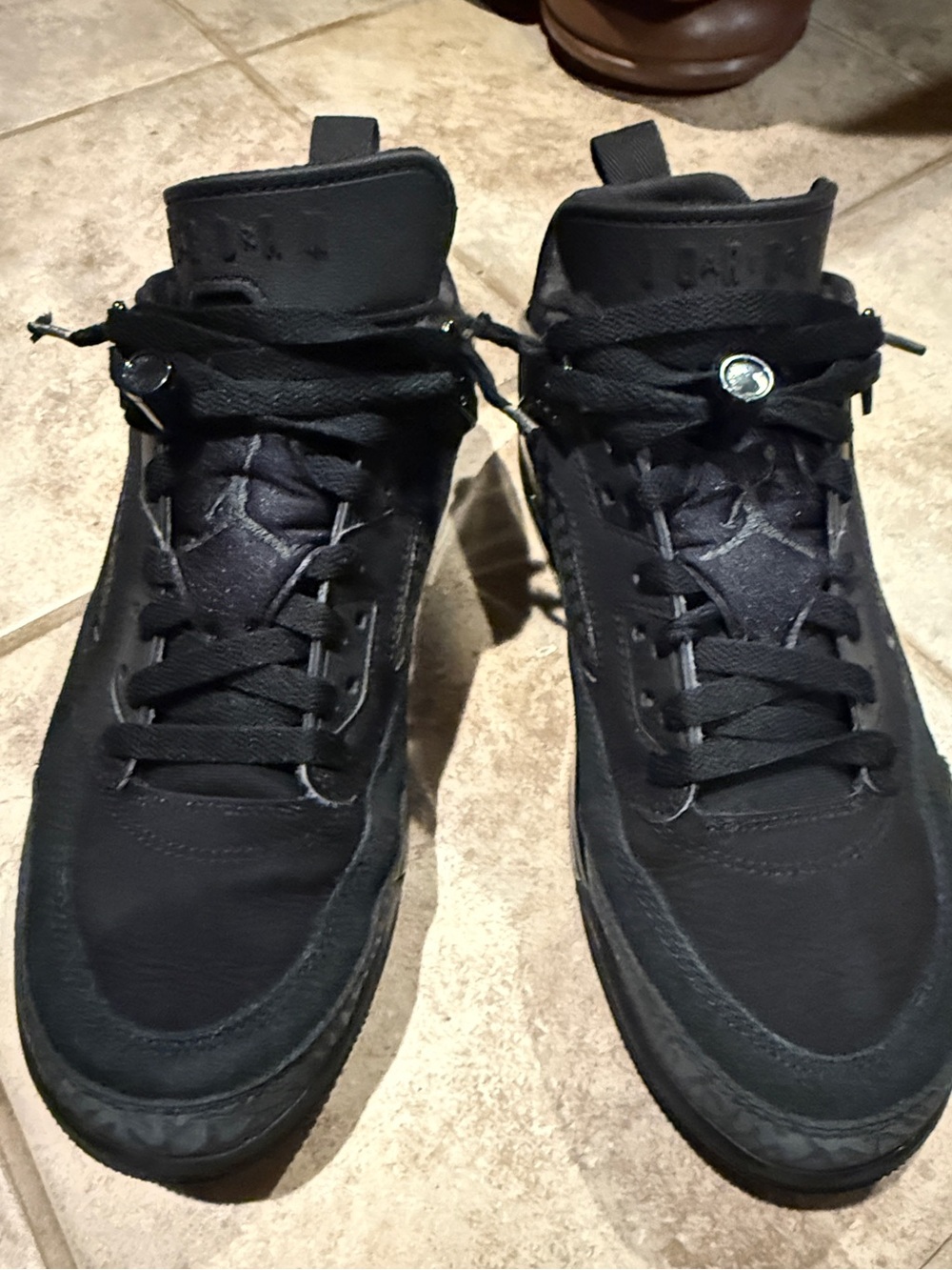 Jordan Spizike Black on Black Men 8.5 gently worn, maybe needs new laces